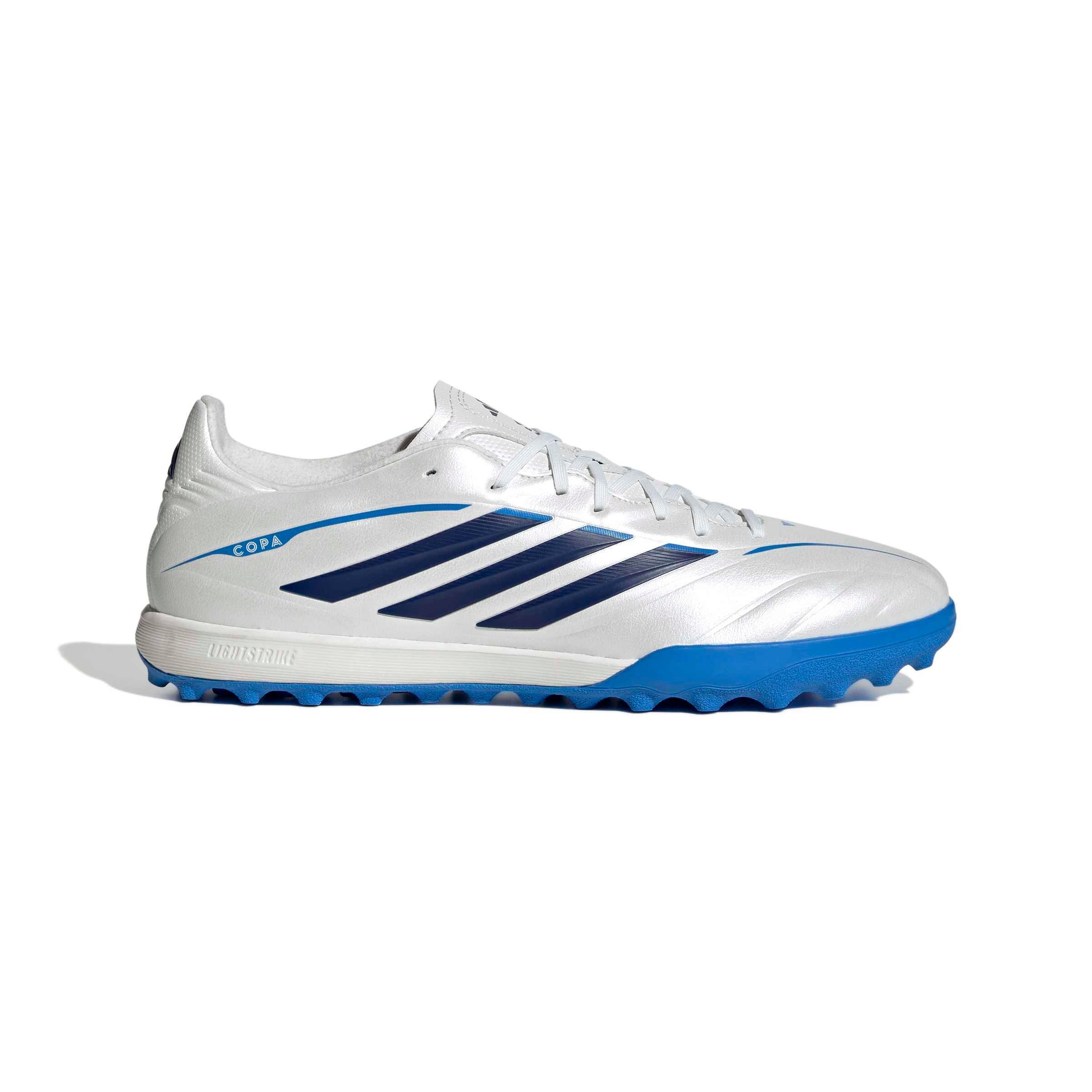 adidas Copa Pure IV League Turf "Zero Metallic/Dark Blue/Lucid Ray Blue" Men's Soccer Shoe - ZERO/DK BLUE/BLUE